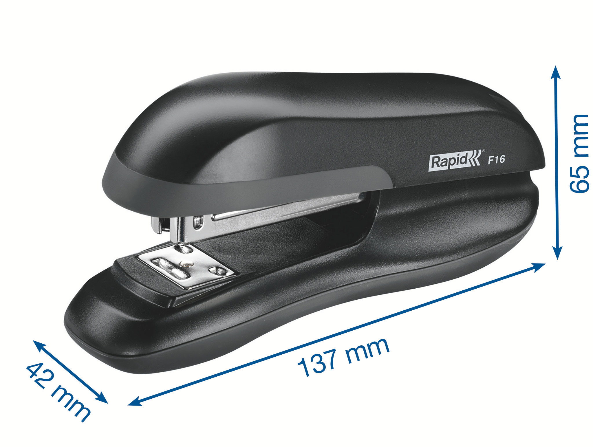 Степлер 24/6, 20л., Fashion F16, черн. Rapid - фото 1