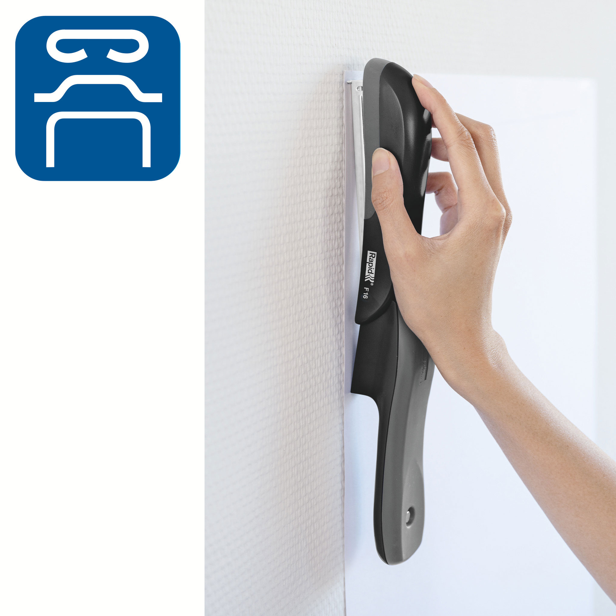 Степлер 24/6, 20л., Fashion F16, черн. Rapid - фото 3