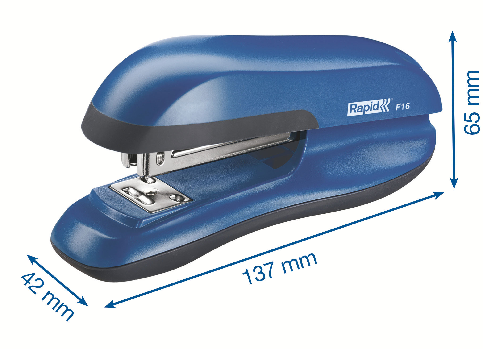 Степлер 24/6, 20арк., Fashion F16, син. Rapid - фото 1