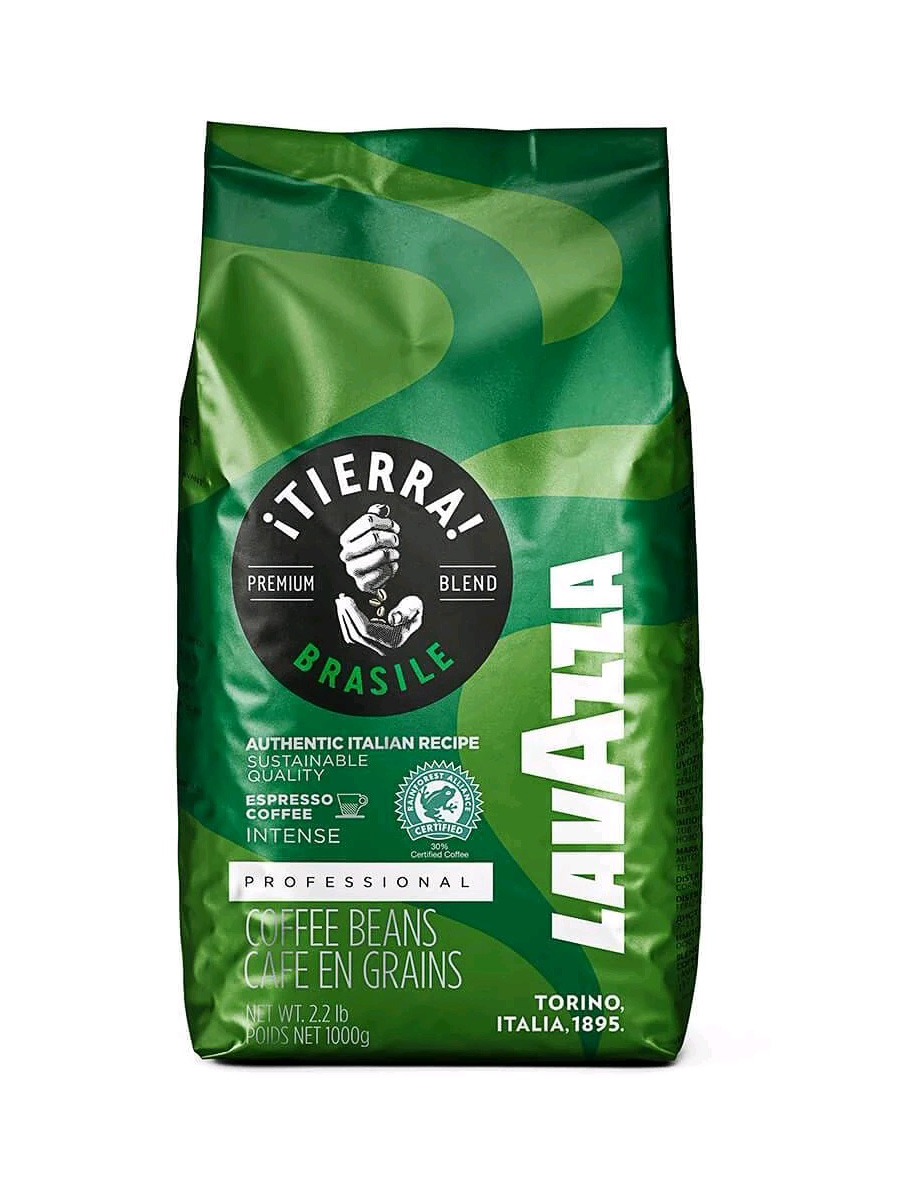 Кофе в зернах Tierra Brazil Blend Intenso Arabica 100%, 1000г., арабика Lavazza - фото 2