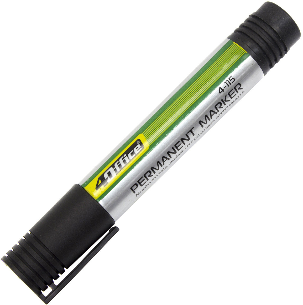 Маркер перманентний, круглий наконечник, 1-3мм., чорн. 4Office - фото 2