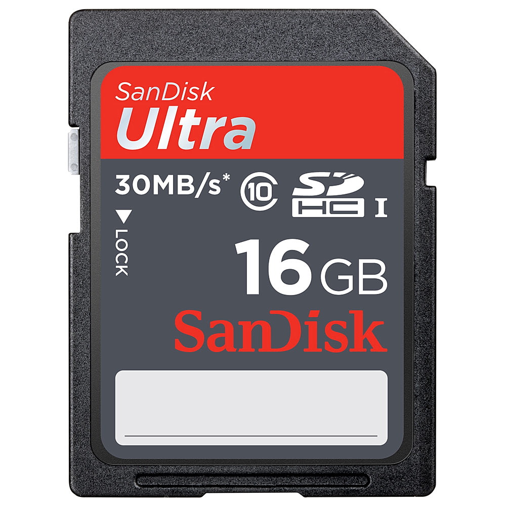 Карта памяти SDHC 16Gb (Class 10) Sandisk - фото 1