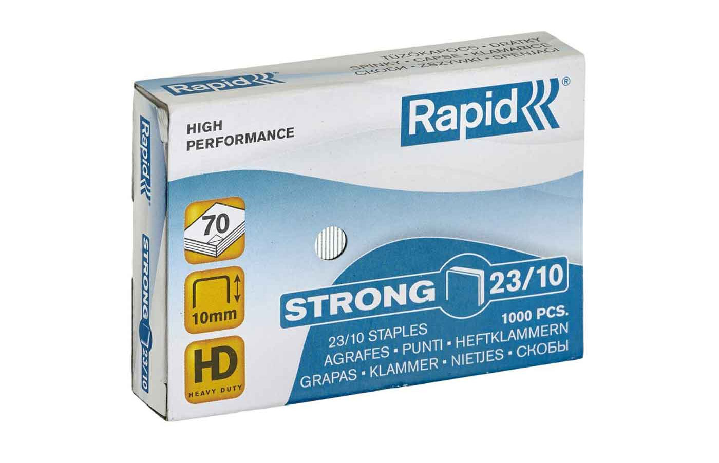 Скоби для степлера 23/10 Strong, 1000шт./уп. Rapid - фото 1