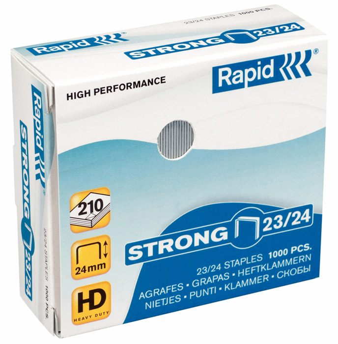 Скоби для степлера 23/24 Strong, 1000шт./уп. Rapid - фото 3
