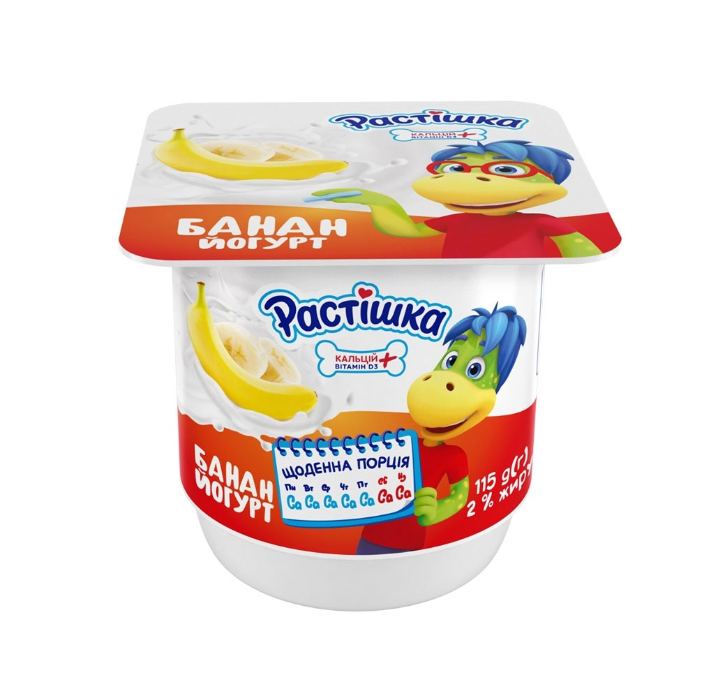 Йогурт Растішка 2% стакан 115г., Банан DANON - фото 2