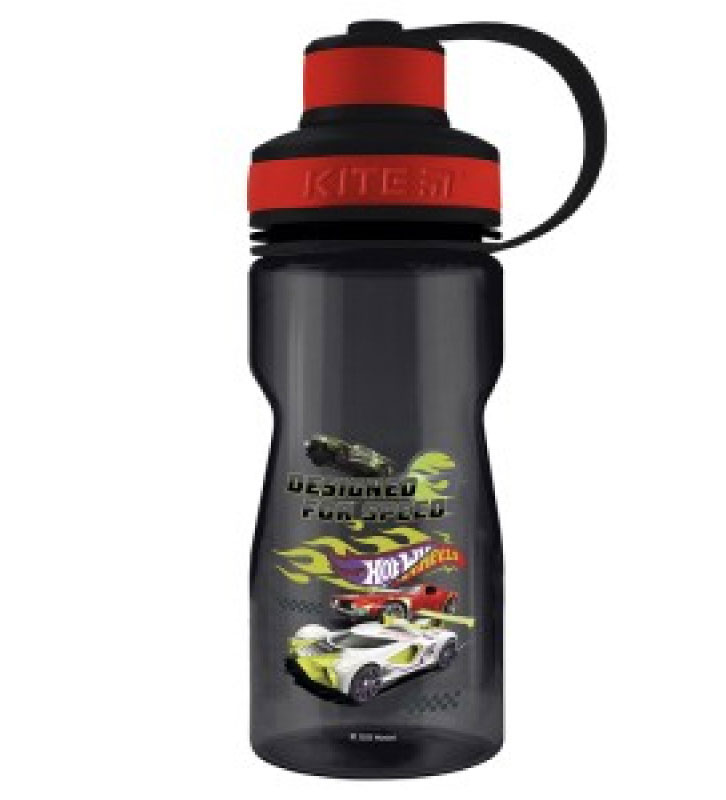 Пляшечка для води Kite 500мл, «Hot Wheels», темно-сірий Kite - фото 1