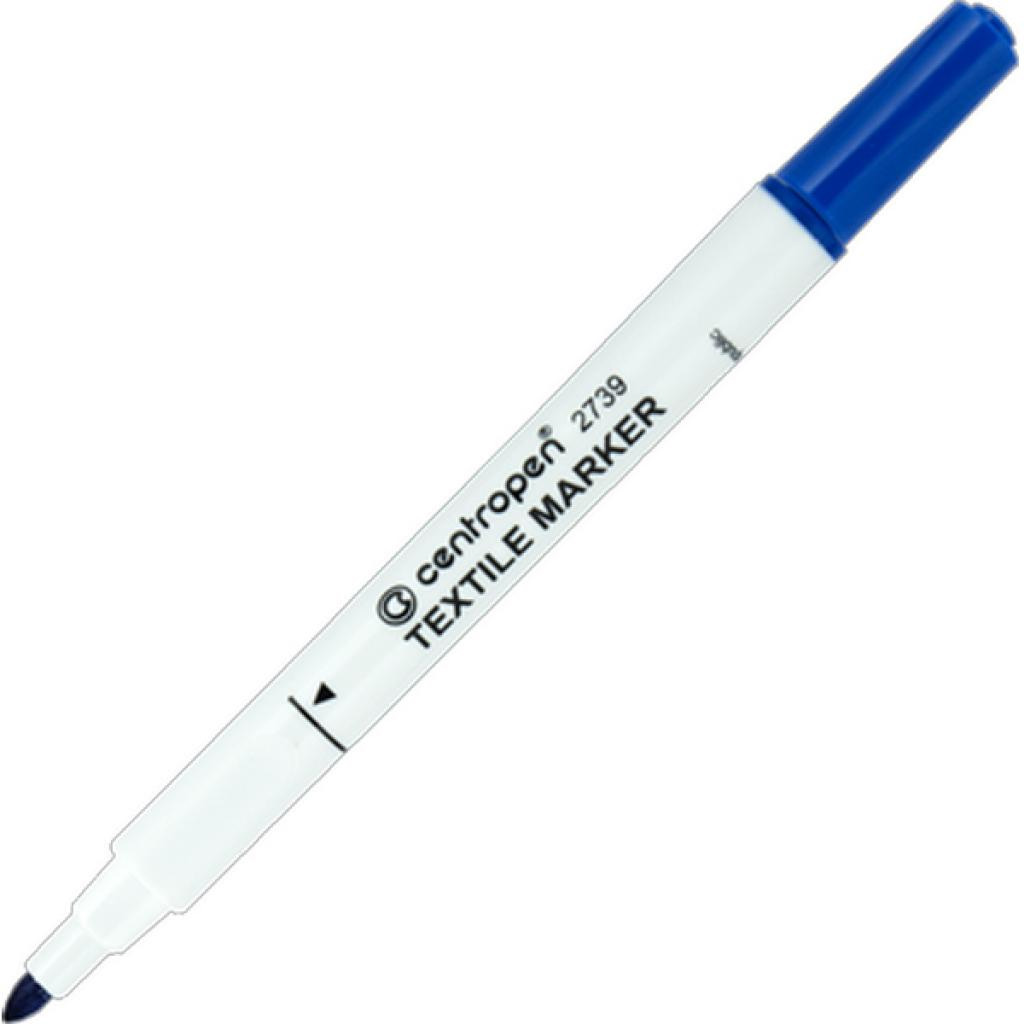 Маркер для тканини 2739, круглий наконечник 2мм., син. Centropen - фото 1