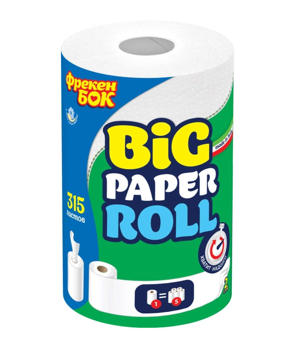 Рушники рулонні з центральним витягуванням, 2шари, 315 відривів (22*22,5см.), целюлоза Фрекен Бок - фото 3