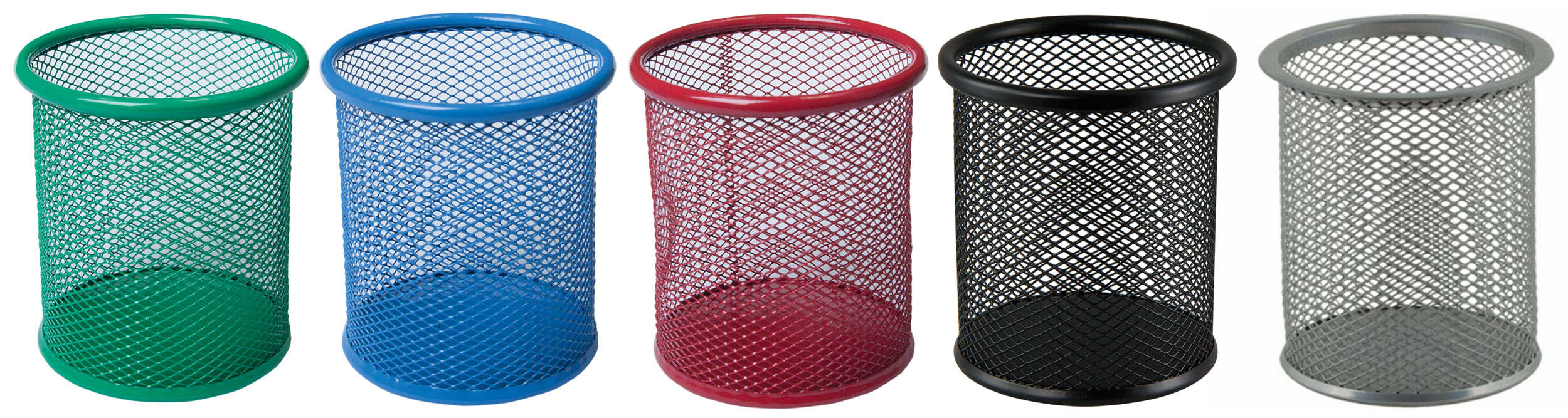 Підставка для ручок мет. перфорована чорн., черв. BuroMax - фото 1