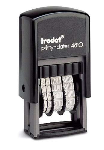 Минидатер 3,8мм., пластик. 4810, месяц указано прописью на украинском Trodat - фото 2
