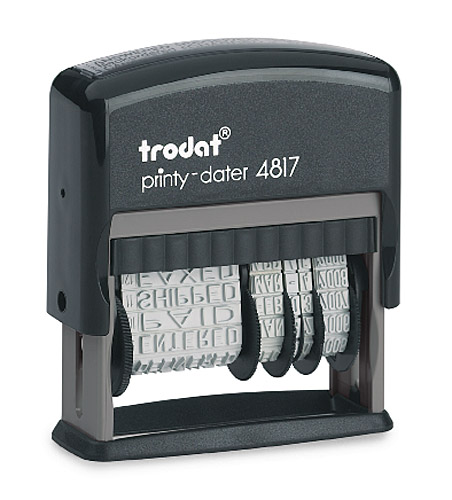 Минидатер с 12 бухгалтерскими терминами 3,8мм., пластик. 4817 Trodat - фото 1