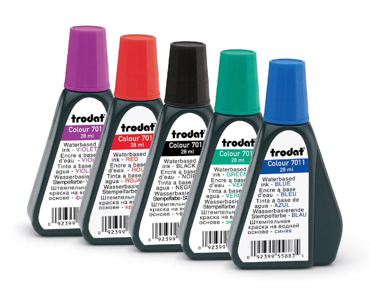 Краска штемпельная 7011, 28мл., син. Trodat - фото 2