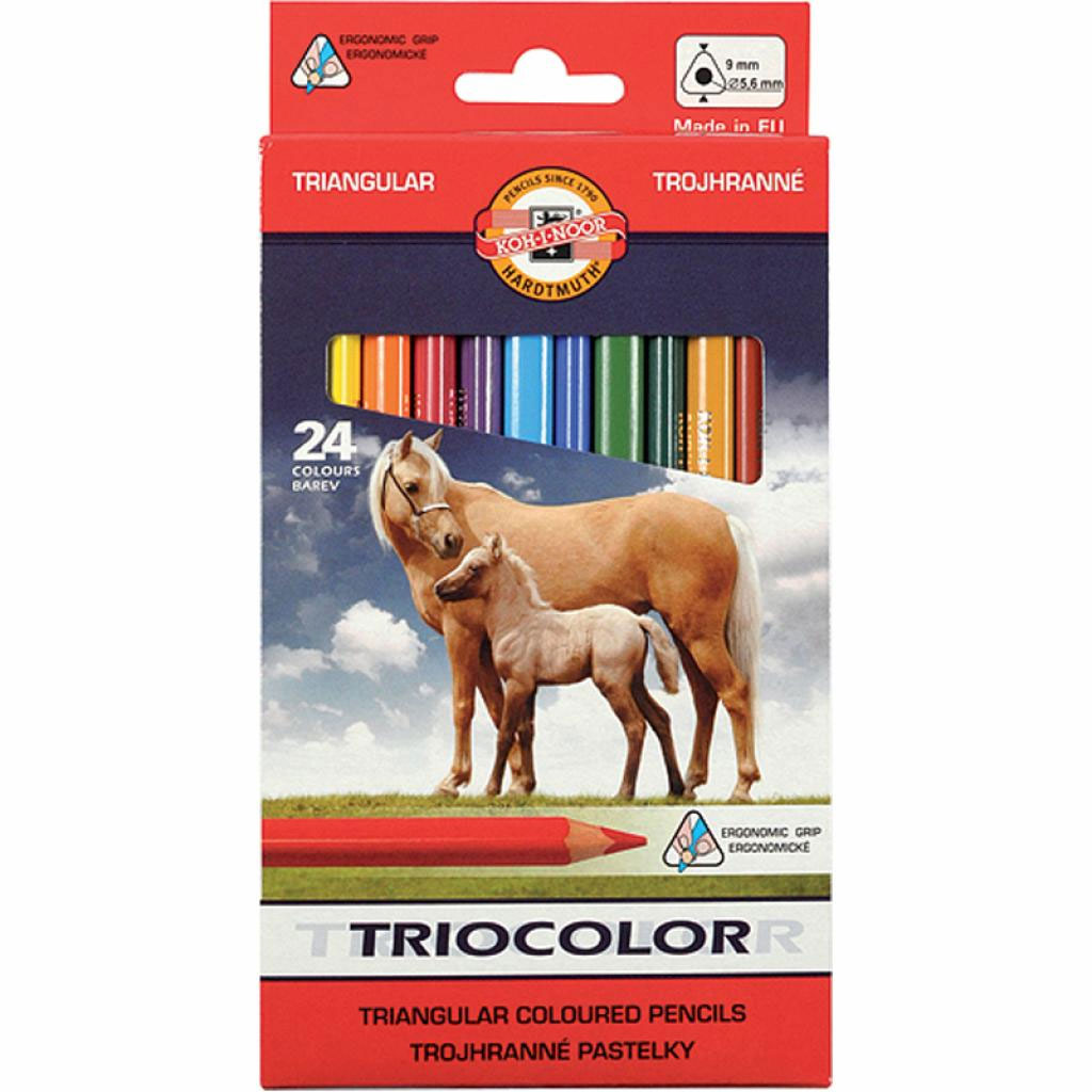 Карандаши цветные, 24цв. TRIOCOLOR Jumbo 