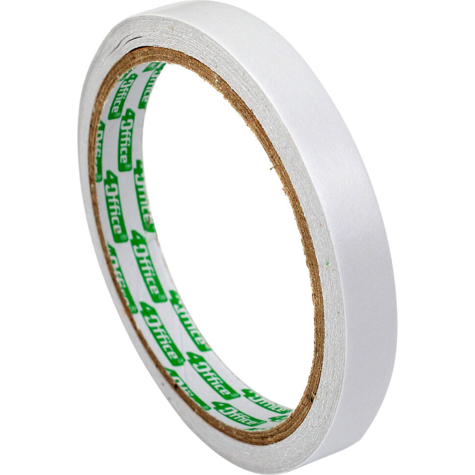 Клейка стрічка двостороння 12мм.*10м., прозор. 4Office - фото 2