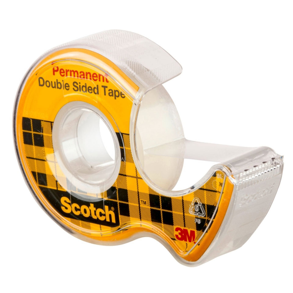 Клейка стрічка SCOTCH двостороння з диспенсером 12мм.*6,3м. 3M - фото 1