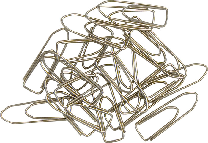 Скрепки 28мм., никель., пятиугольные, 100шт., картон. уп. BuroMax - фото 1