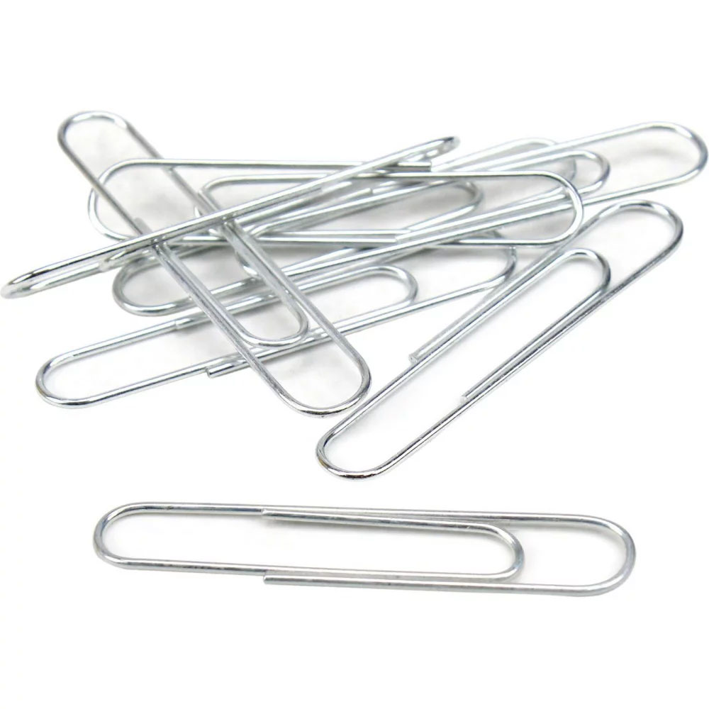 Скріпки нікельовані круглі, 50мм., 100шт., картон. уп. 4Office - фото 2