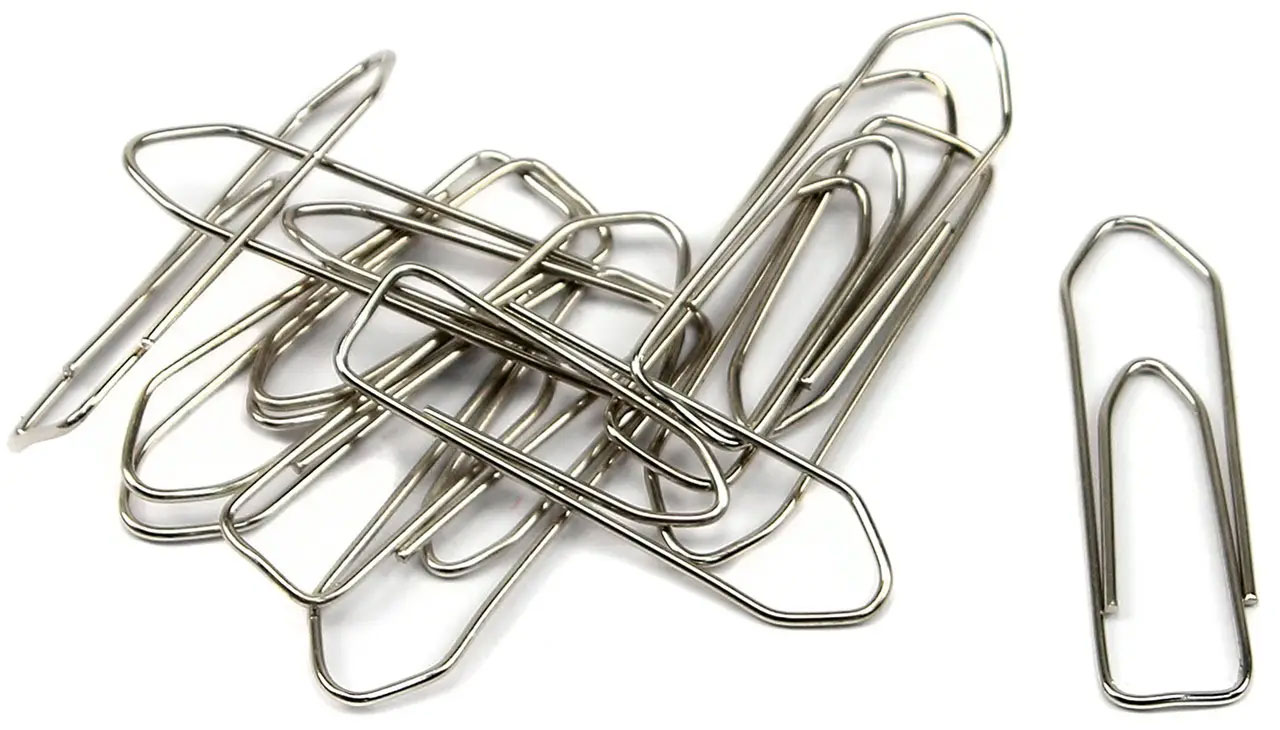 Скріпки нікельовані п'ятикутні, 33мм., 100шт., картон. уп. NORMA - фото 3