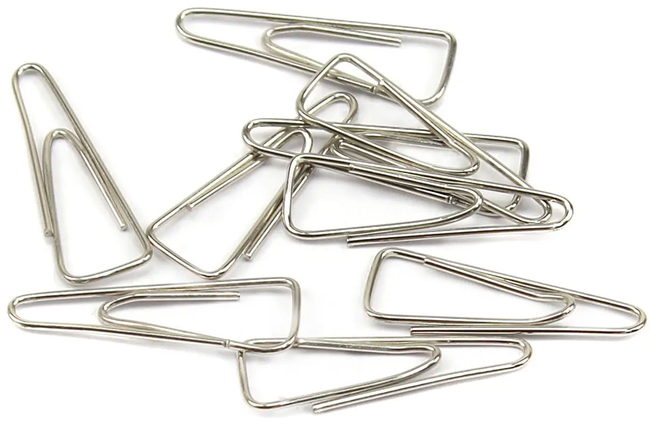 Скрепки 25мм., никель., треугольные, 100шт., картон. уп. NORMA - фото 2