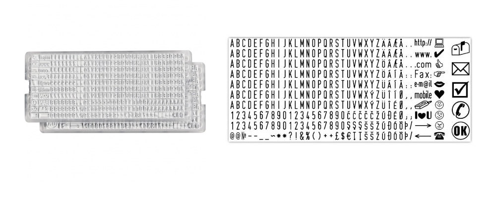 Касса букв 3,5мм. Typeset, латинская Colop - фото 2