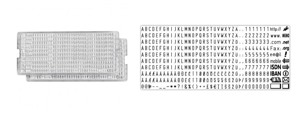 Каса літер 2.5мм. Typeset, латинська Colop - фото 2