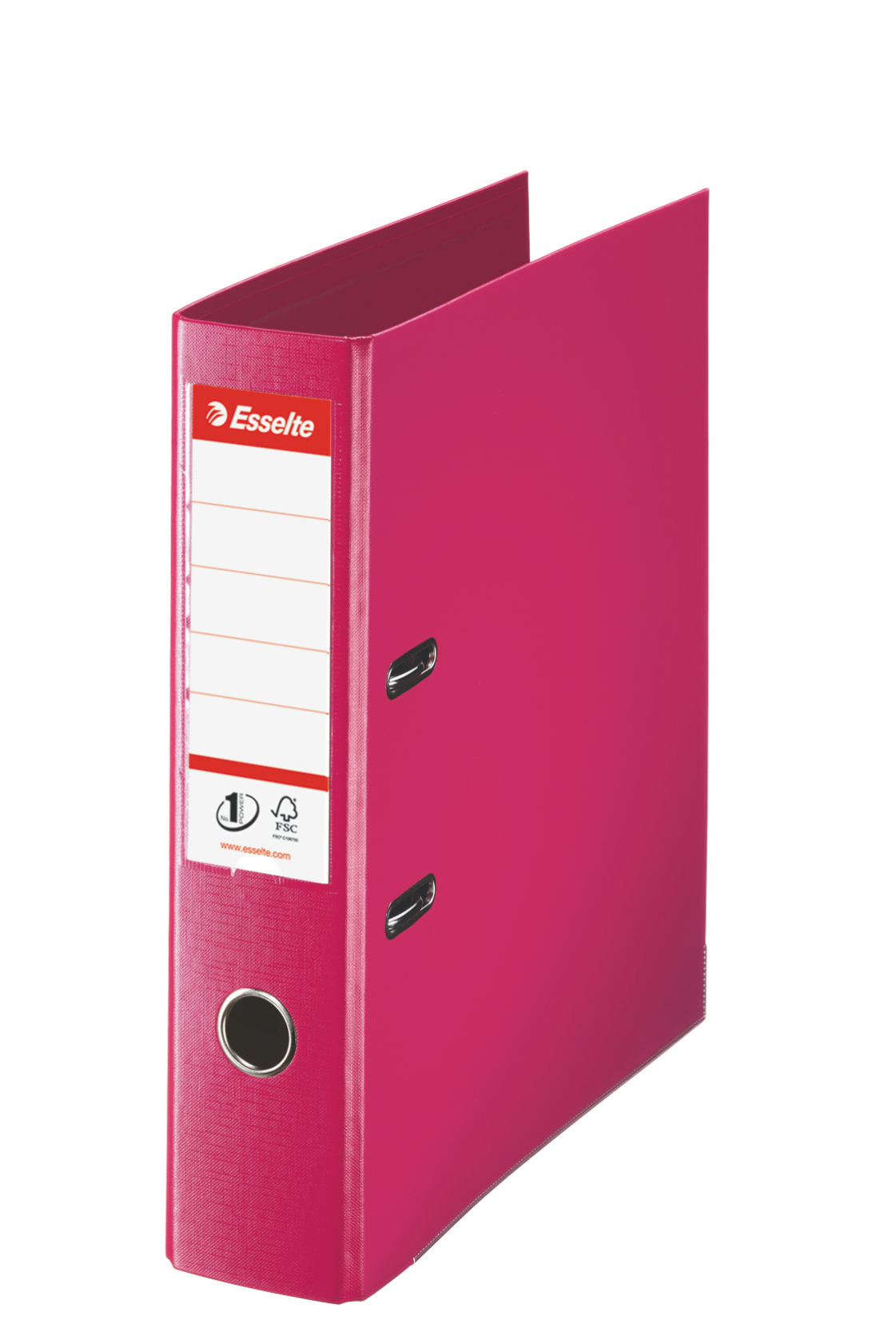 Регистратор 7,5см. А4 (PP) No.1 Power, фуксия Esselte - фото 1