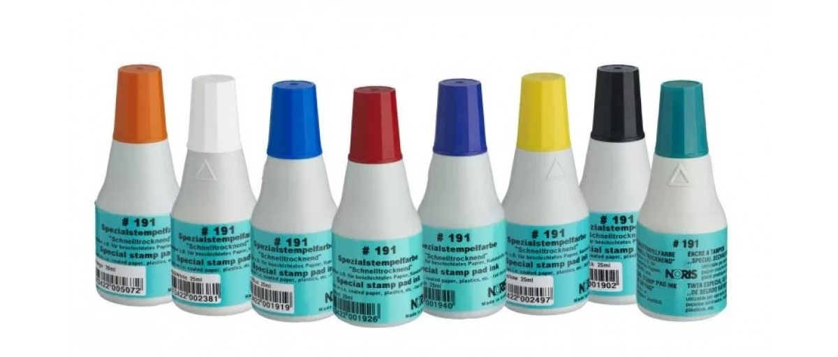 Штемпельна фарба швидкосохнуча універсальна на спиртовій основі 191, 25мл., зелен. Noris - фото 3