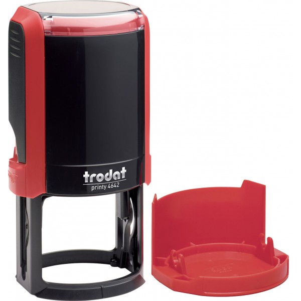 Оснастка для круглої печатки пластикова D=42мм., (круглий корпус) 4642, черв. Trodat - фото 3