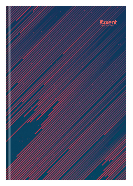 Книга обліку тверда обкладинка, 192арк., клітинка, черв. Axent - фото 1