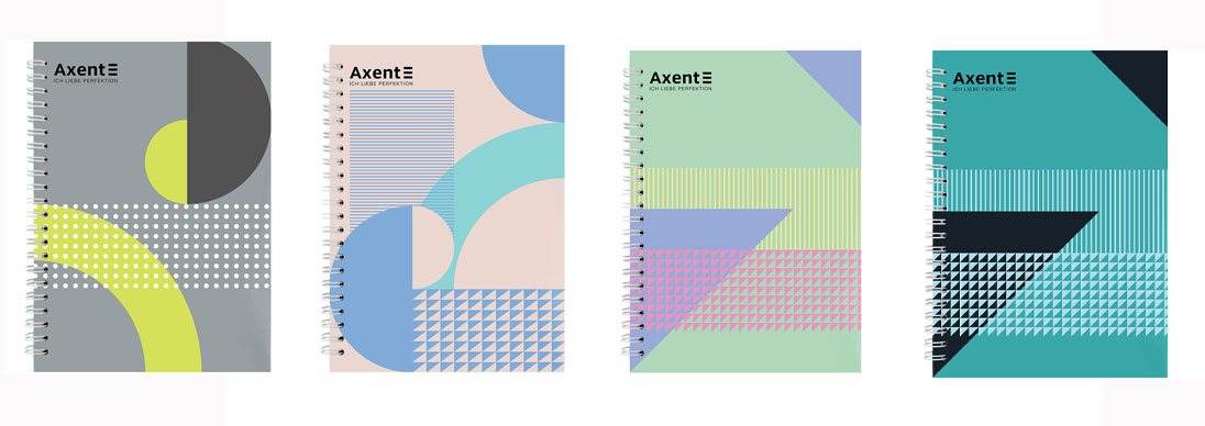 Тетрадь на спирали А5, 96л., клетка, твердая обложка, №18 Axent - фото 1