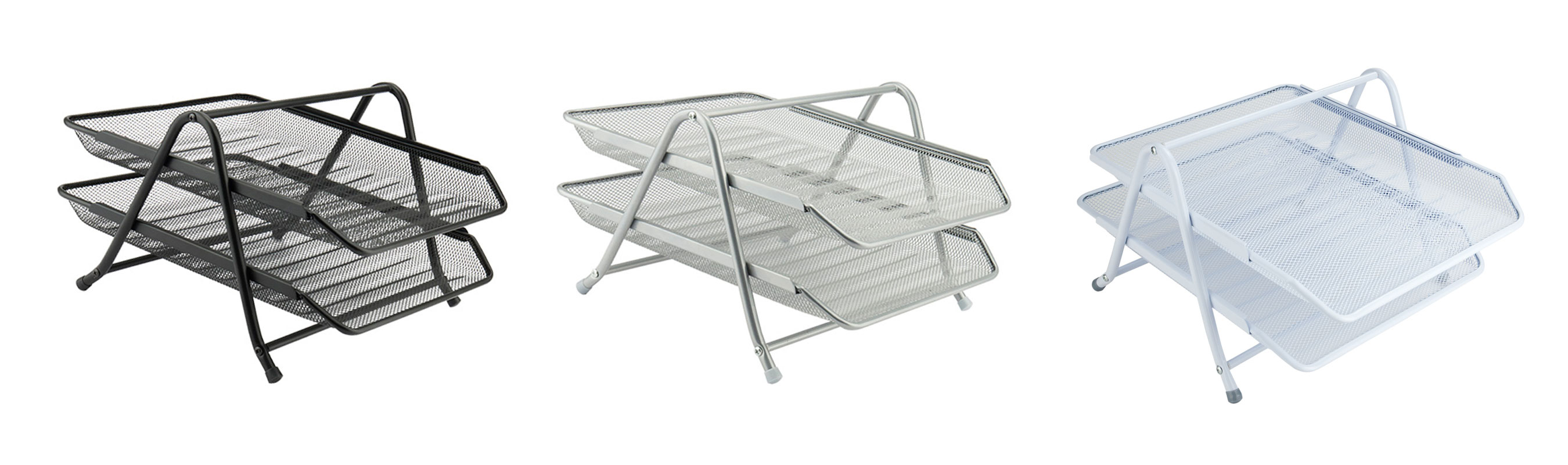 Лоток горизонтальний 2 в 1 металевий, срібл. Axent - фото 1