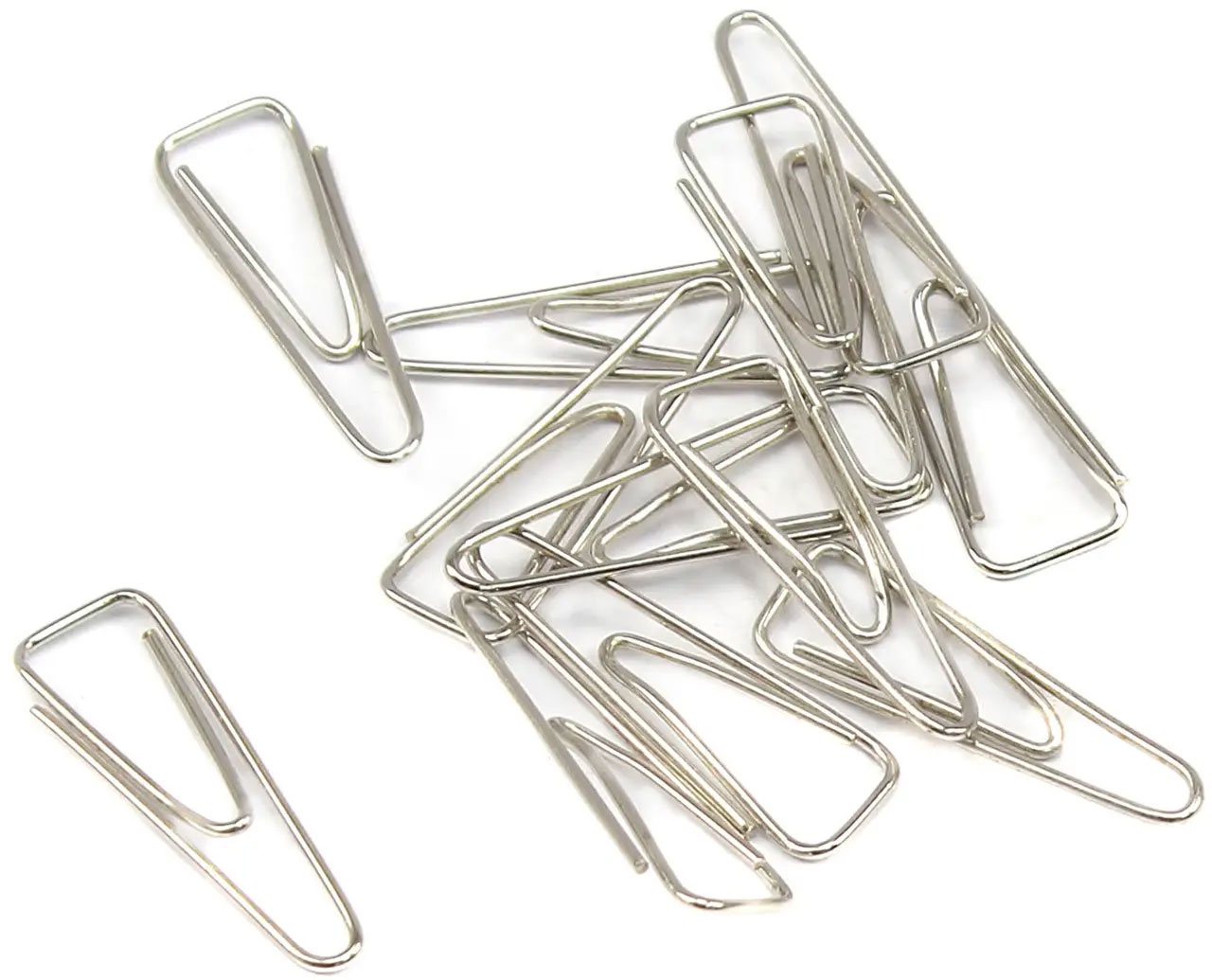 Скрепки 25мм., никель., треугольные, 100шт., картон. уп. Scholz - фото 3