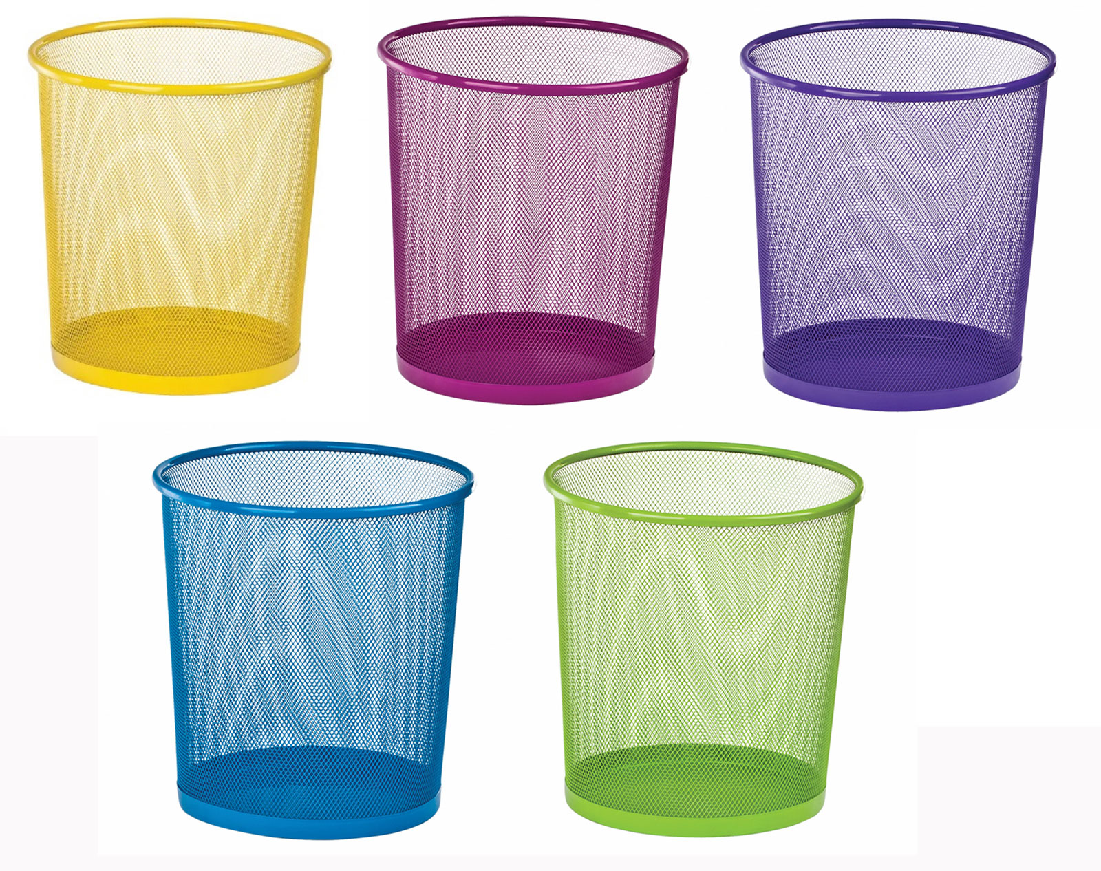 Корзина для бумаг 12л.(265*265*280мм.), круглая металлическая 