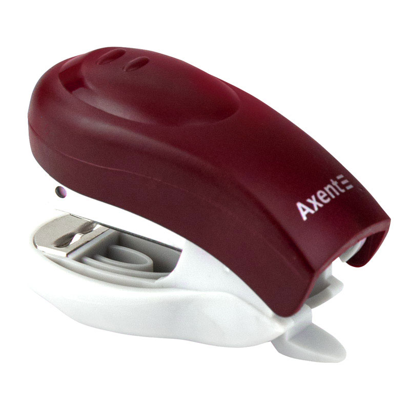 Степлер-мини 24/6 10л., глубина 26мм., Welle-2,  пластик., красн. Axent - фото 1
