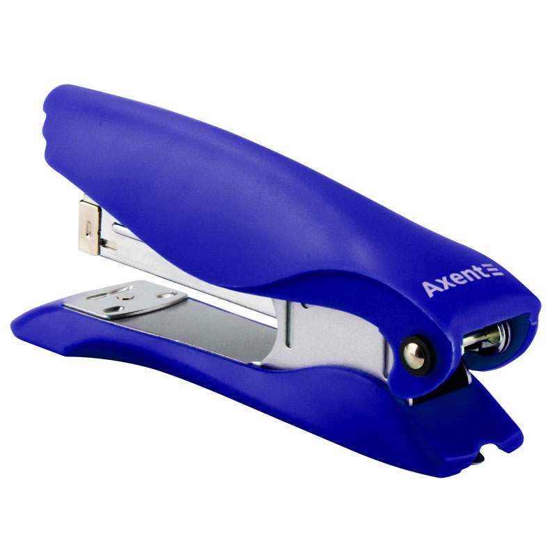 Степлер 24/6 Ultra, 25арк., глибина 60мм., пластик., син. Axent - фото 1