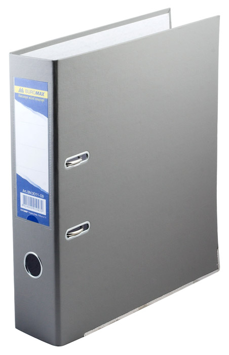 Реєстратор 5см. А4 (PVC), сір. BuroMax - фото 1