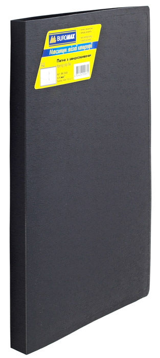 Папка з швидкозшивачем і бічним карманом, пластикова, 18мм., асорті BuroMax - фото 2