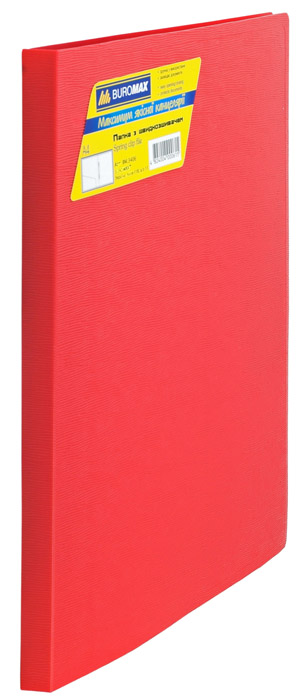 Папка з швидкозшивачем і бічним карманом, пластикова, 18мм., асорті BuroMax - фото 5