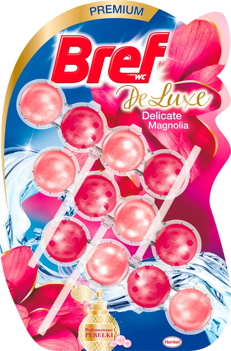 Туалетный блок для унитаза BREF De Luxe Нежная магнолия, 50г.*3шт. (9000101375299) BREF - фото 2