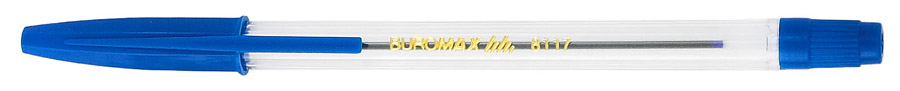Ручка шариковая, корпус прозр., стержень син. BuroMax - фото 1