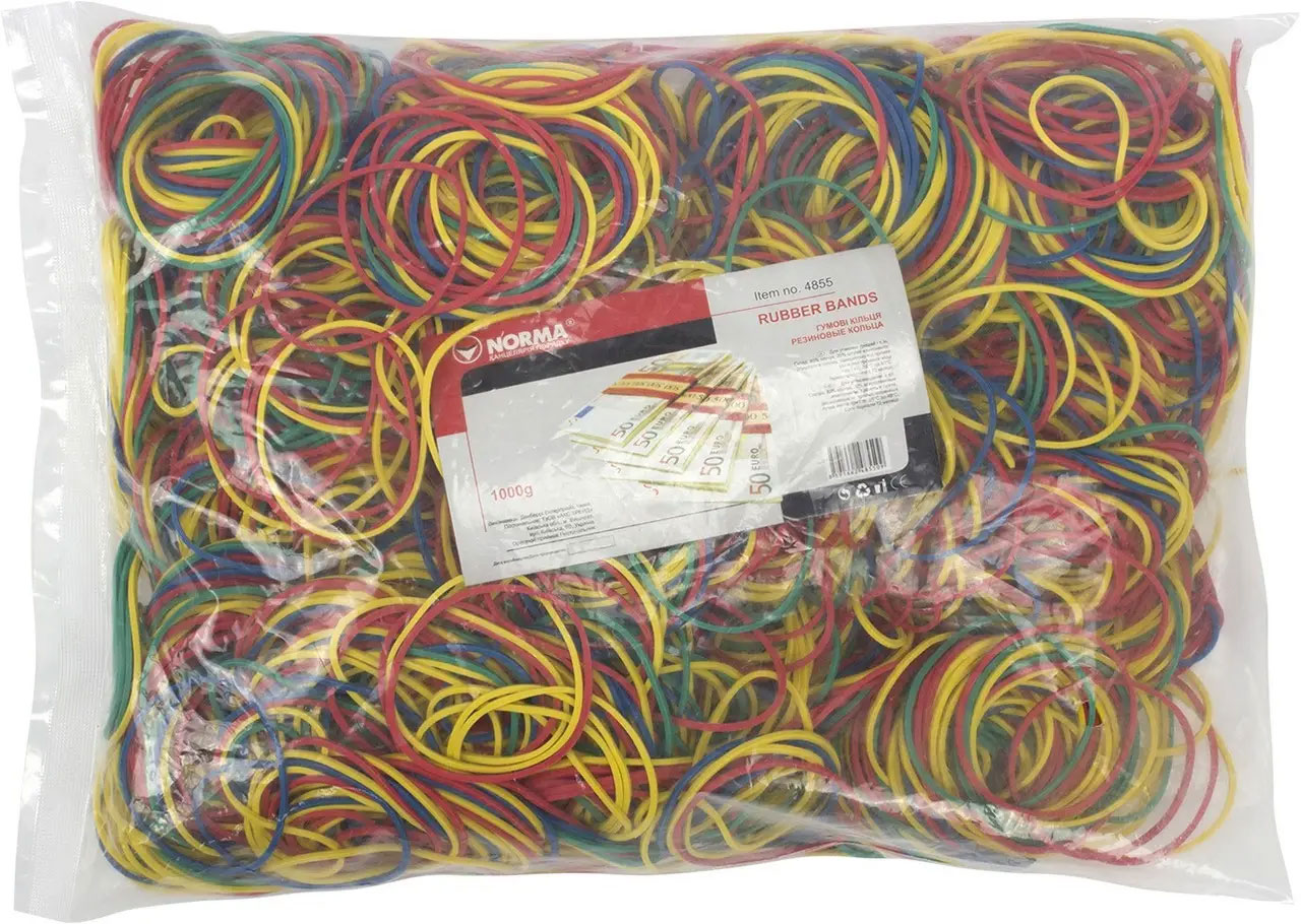 Гумки для грошей (d=55мм.) 1000г., колір асорті NORMA - фото 1