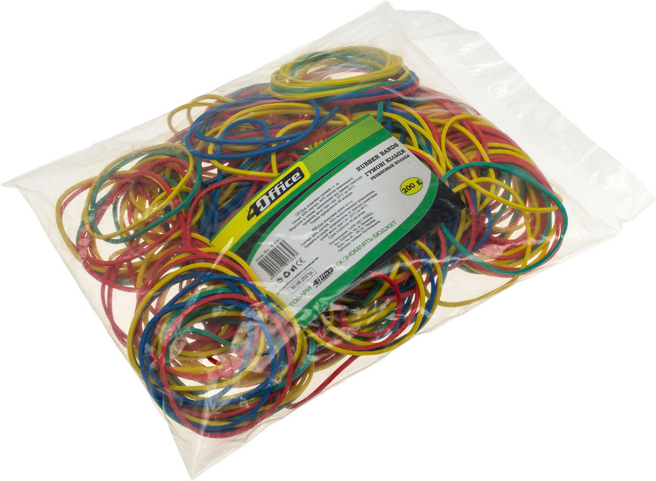 Гумки для грошей (d=50мм.) 200г., колір асорті 4Office - фото 1