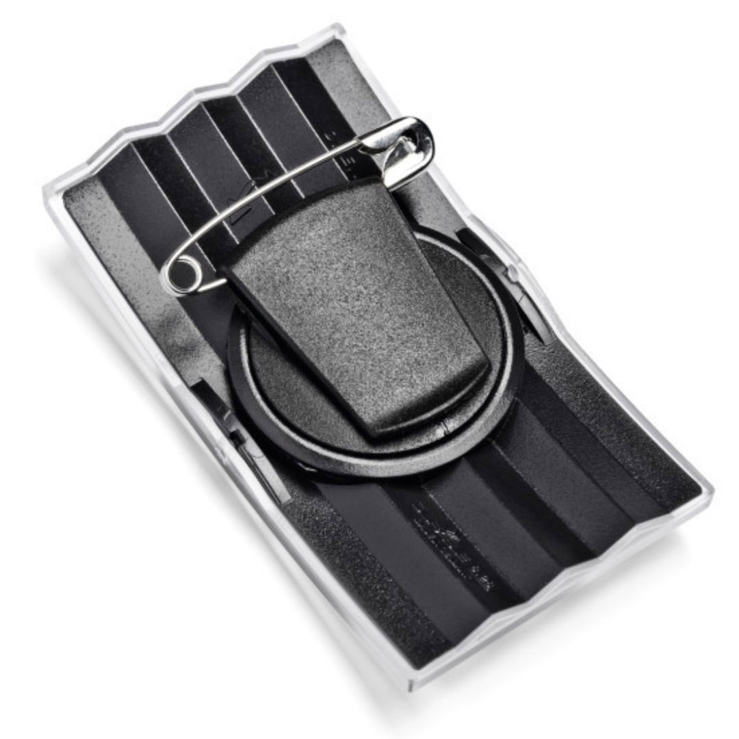 Бейдж горизонтальний 75*40мм., вигнутий, з комбі-кліпом, пластик Durable - фото 5