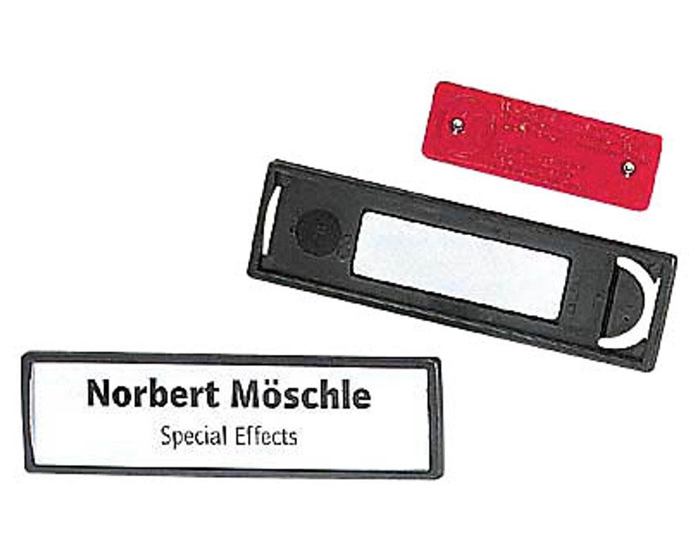 Бейдж горизонтальний 67*17мм. в рамці, з магнітом Durable - фото 2