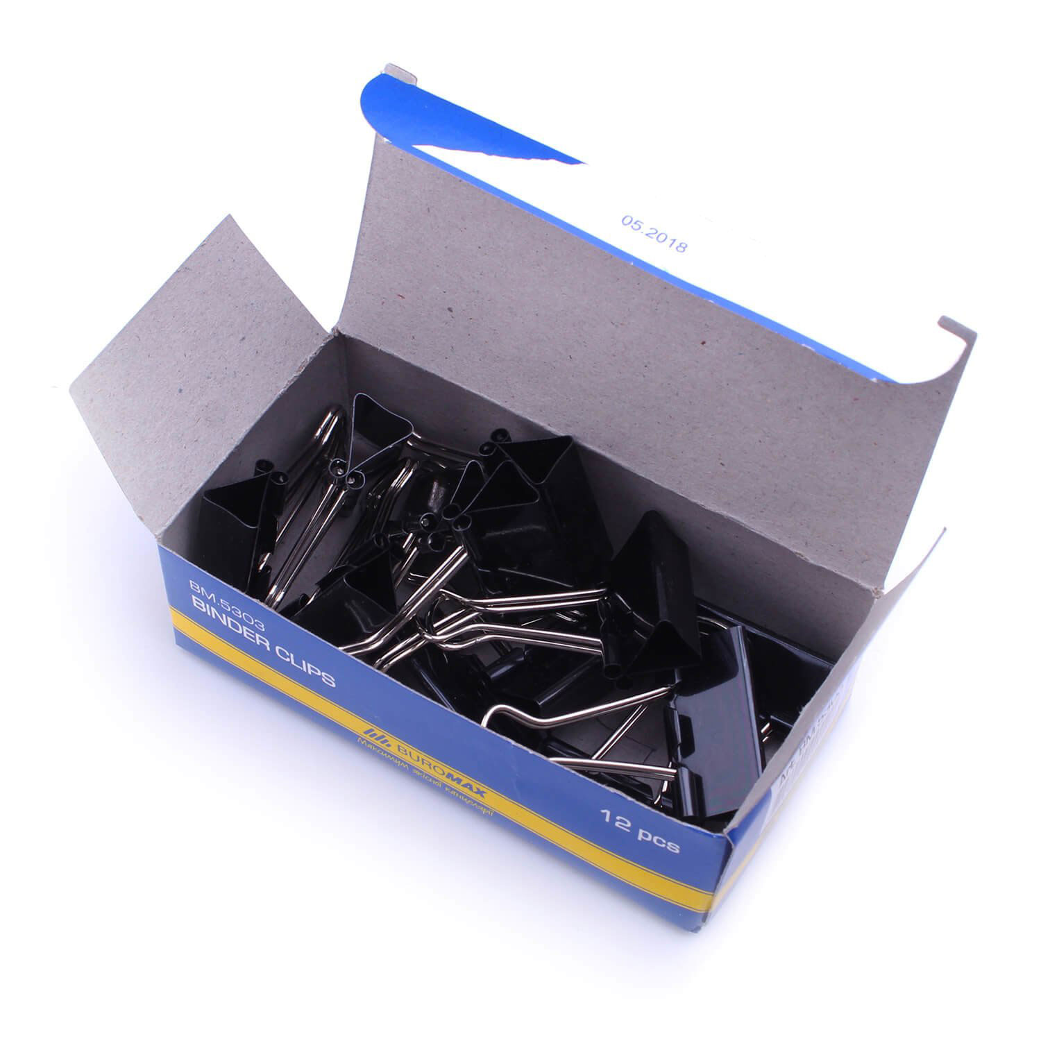 Зажим-біндер 32мм, 12шт/уп., чорн. BuroMax - фото 2