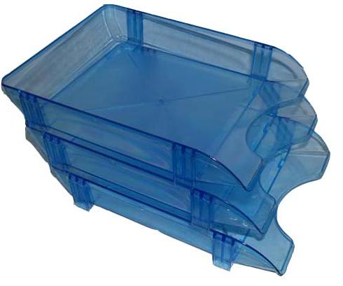 Лоток горизонтальный для бумаг ЛГ-06, пр.-синий КиП - фото 1