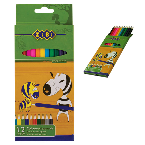 Карандаши цветные 12цв. STANDARD ZiBi - фото 1