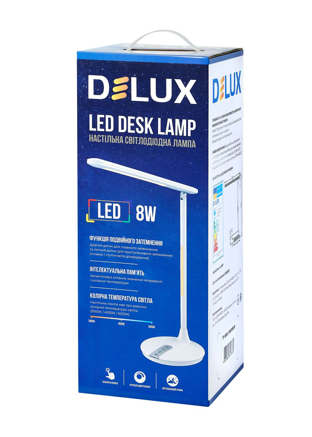 Светильник настольный на  подставке LED DELUX TF-550 3000К/4000К/6000К, 8Вт, бел. DeLux - фото 2