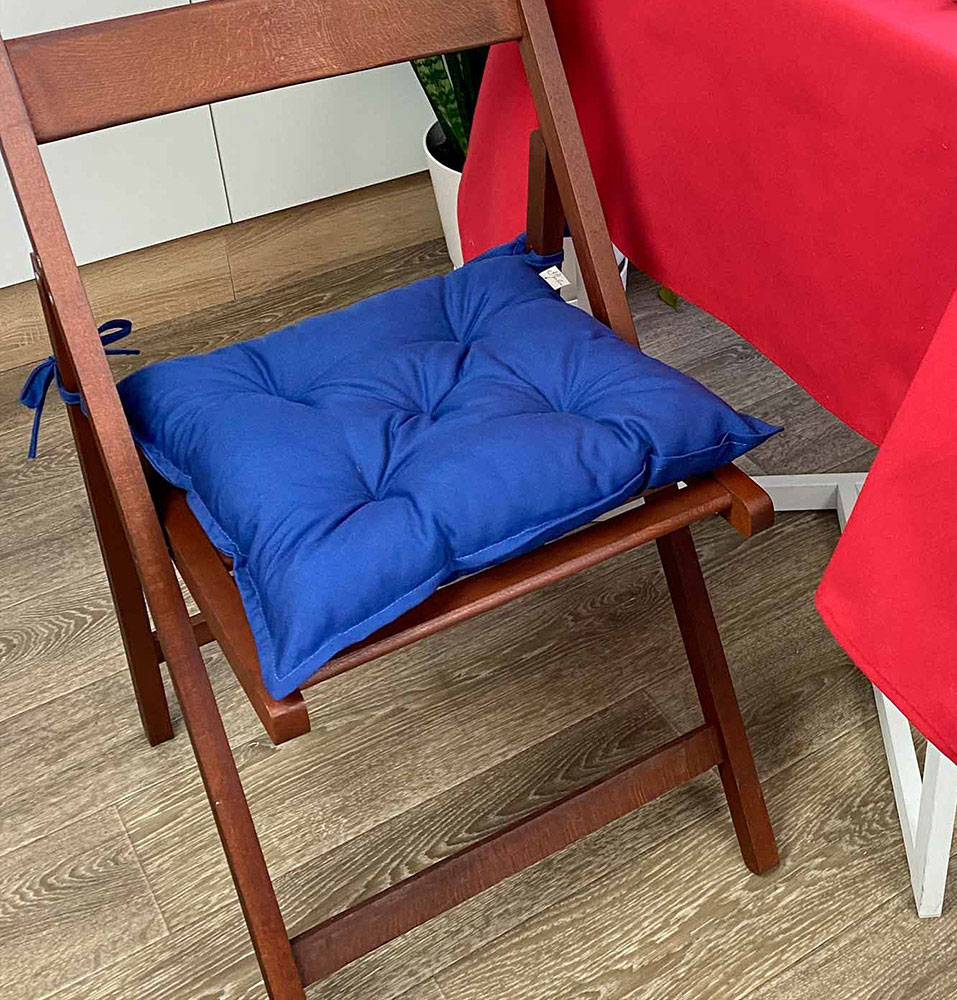 Подушка на стілець HALF PANAMA, 40*40см., 100% бавовна, син. ПРОВАНС - фото 3