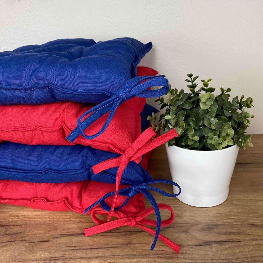 Подушка на стілець HALF PANAMA, 40*40см., 100% бавовна, син. ПРОВАНС - фото 4